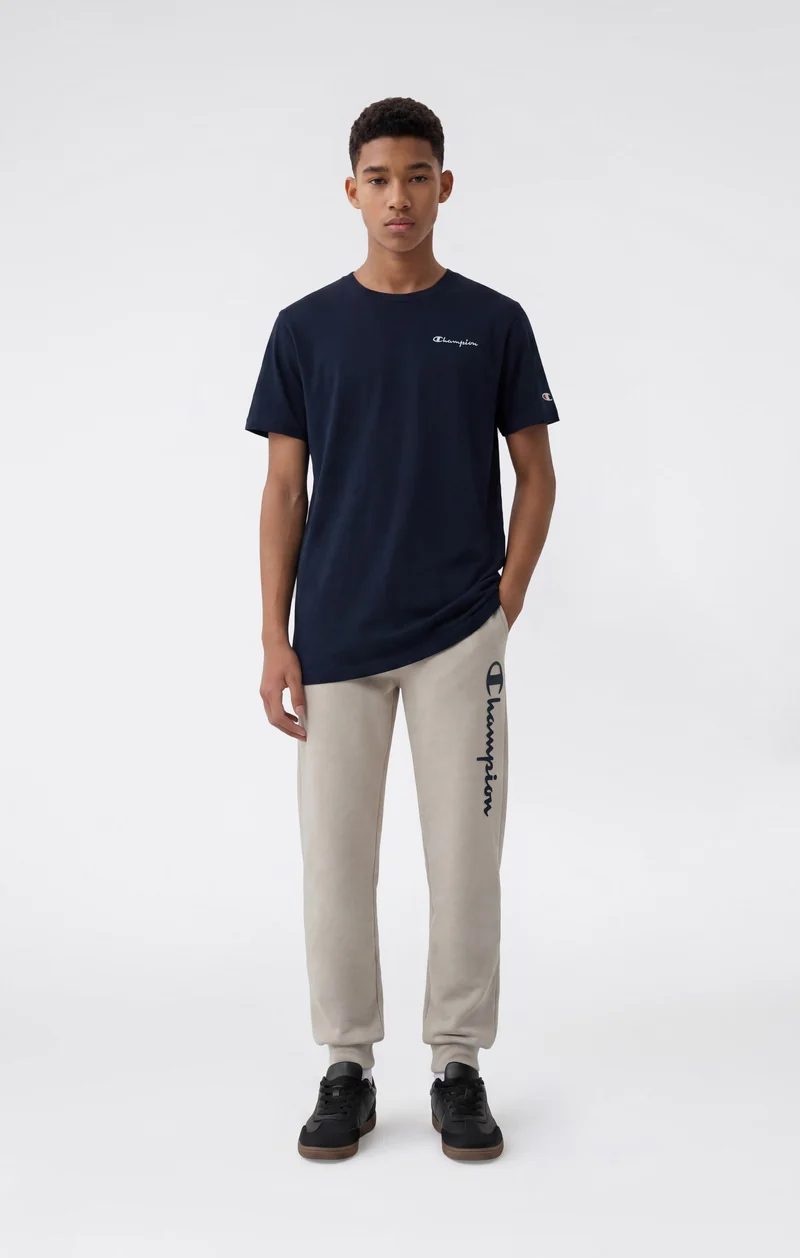 Boys' Fleece Rib Cuff Jogger Pants Script Logo