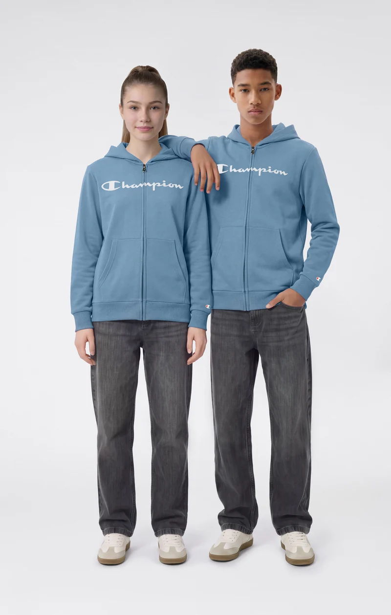 Boys' Fleece Full Zip Hoodie Script Logo