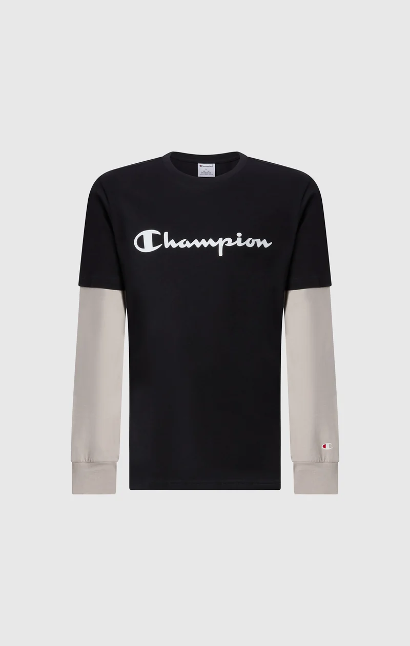 Boys' Long Sleeve T-Shirt Script Logo