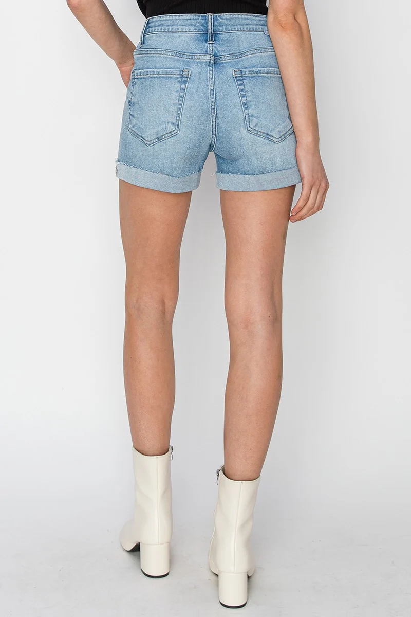 Risen Cuffed Denim Shorts