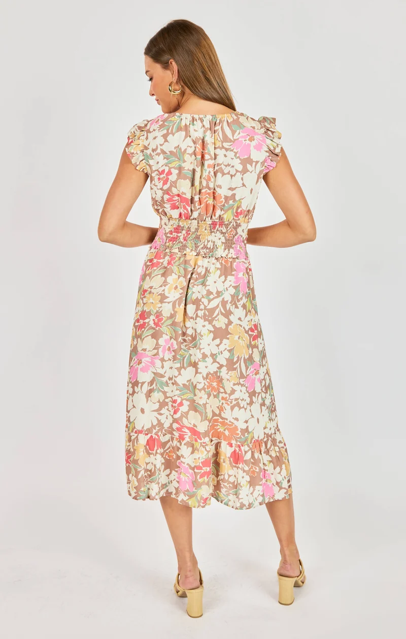 Floral Dunes Midi Dress