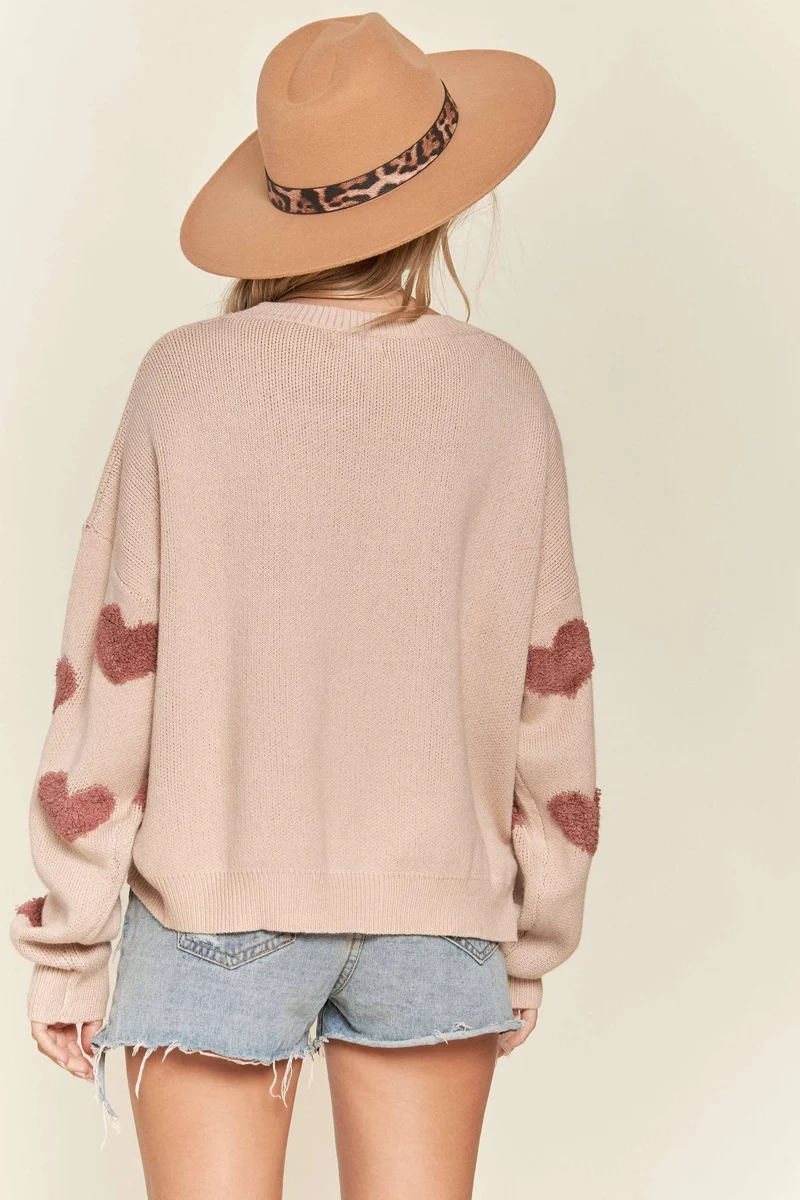 Fluffy Heart Sweater