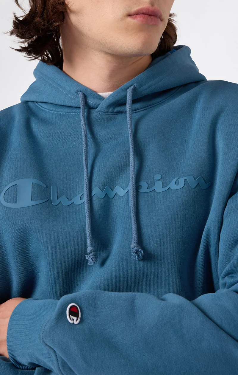 Men's Fleece Hoodie with Brushed Interior and Maxi Logo