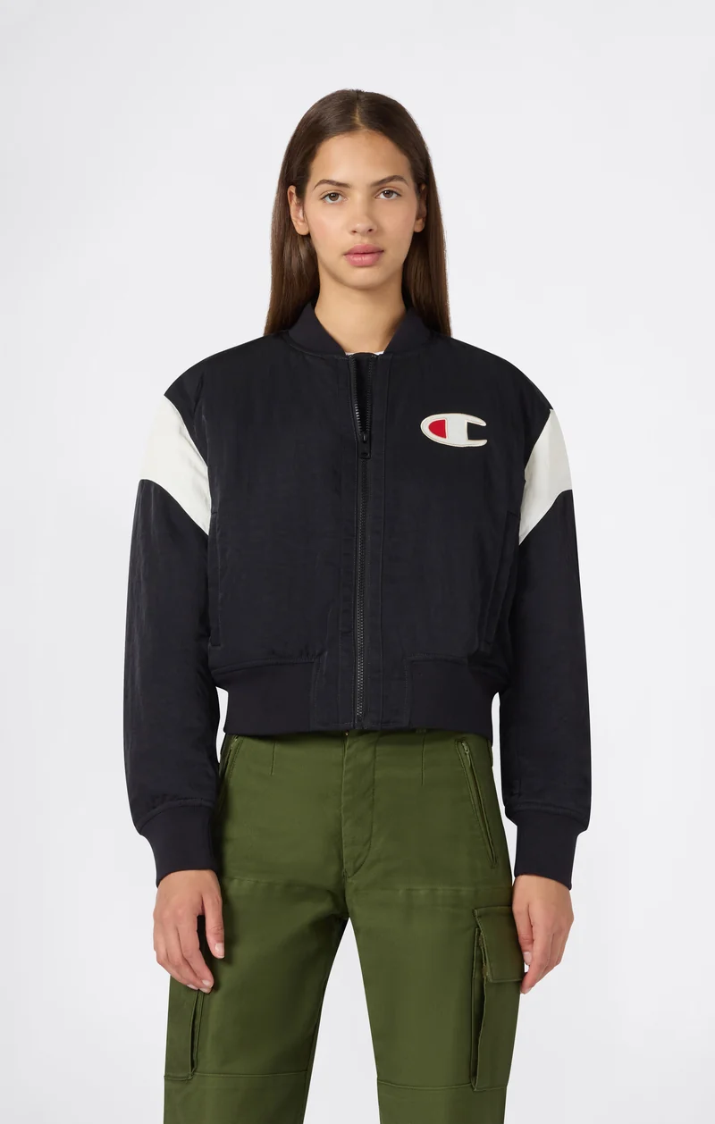 Women’s Water-Repellent Padded Bomber Jacket with C Logo