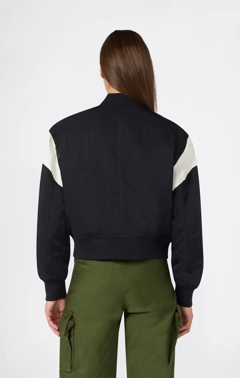 Women’s Water-Repellent Padded Bomber Jacket with C Logo