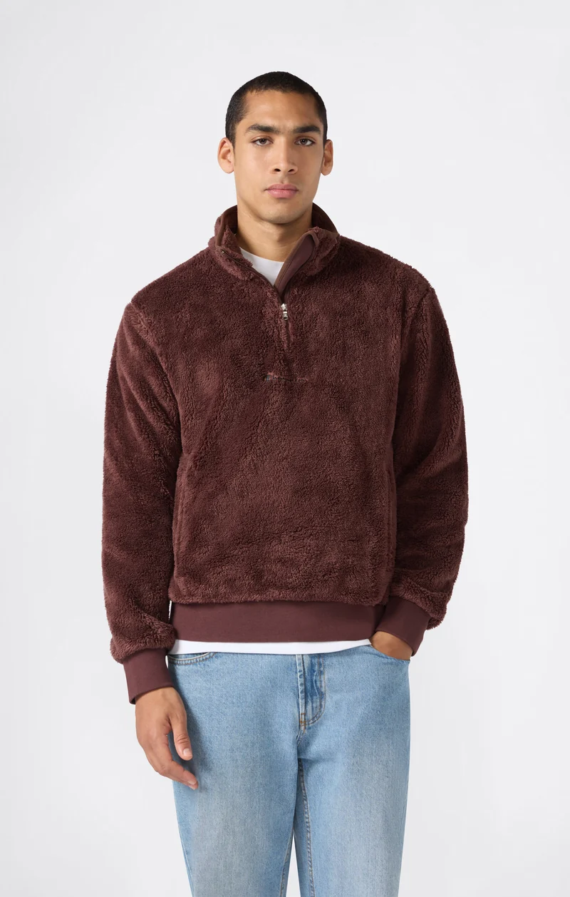 Men’s Half Zip Polar Teddy Top