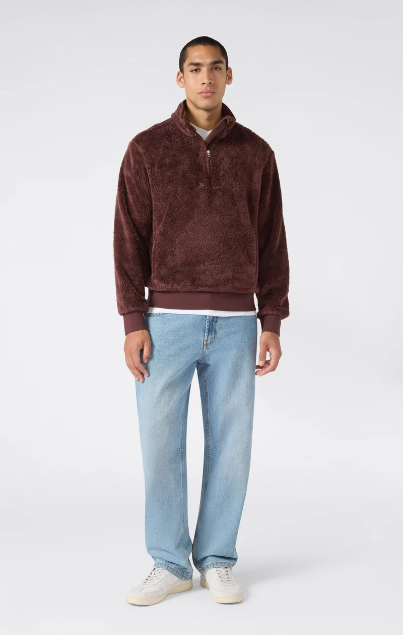 Men’s Half Zip Polar Teddy Top