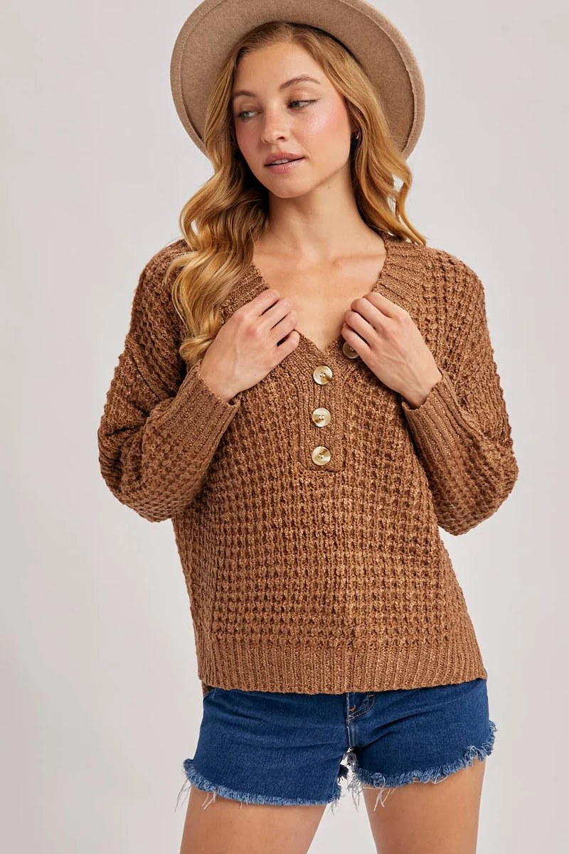 Thermal Henley Sweater