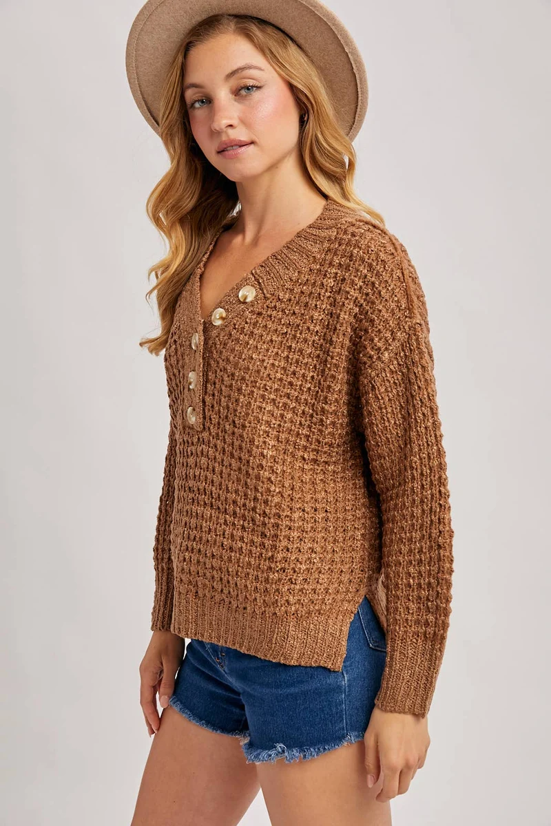 Thermal Henley Sweater