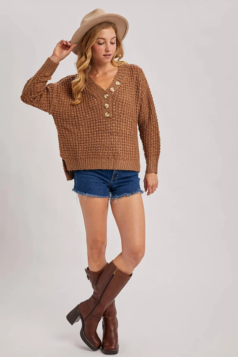 Thermal Henley Sweater