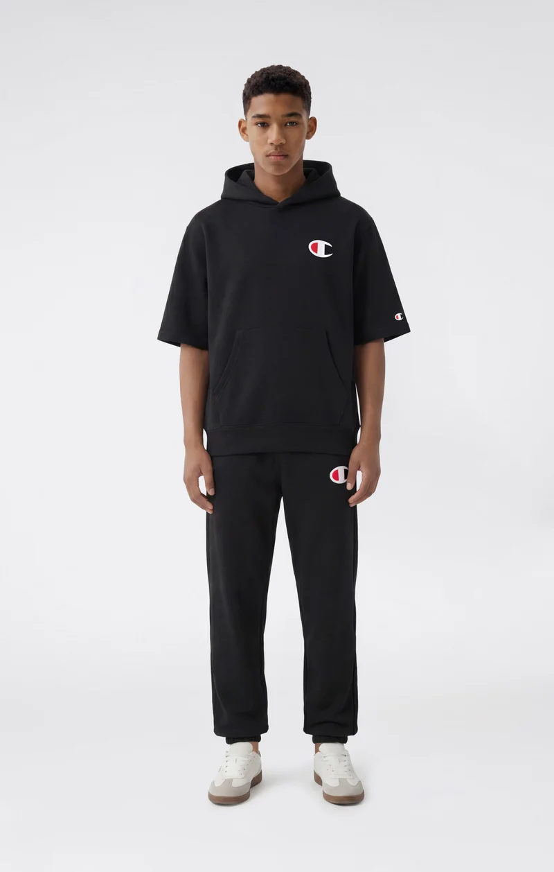 Boys' Short-Sleeve Hoodie with Brushed Inside