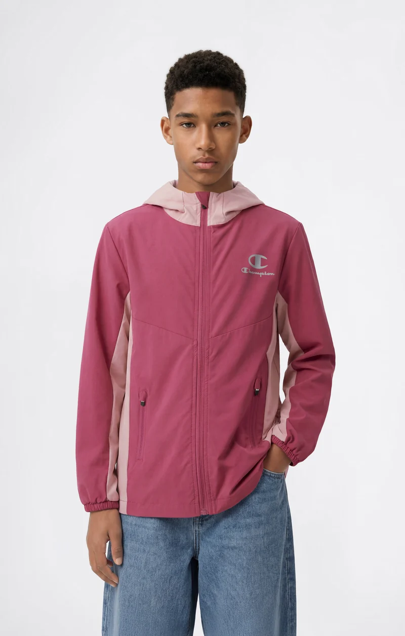 Junior Stretch Nylon Hooded Jacket