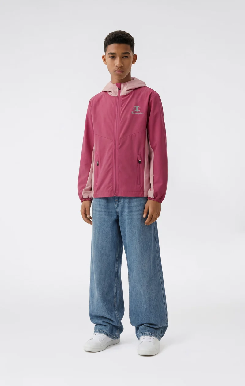 Junior Stretch Nylon Hooded Jacket