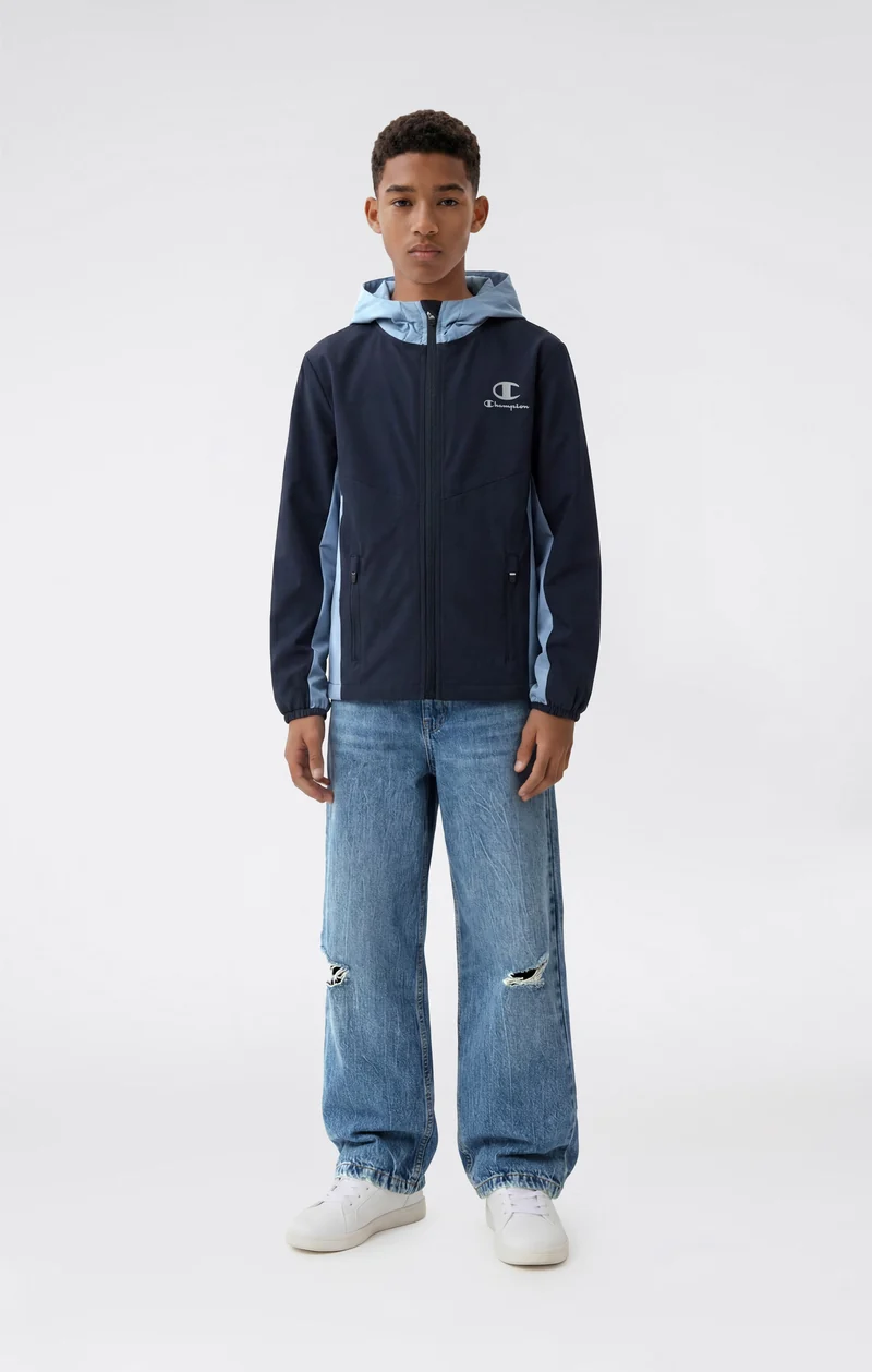 Junior Stretch Nylon Hooded Jacket