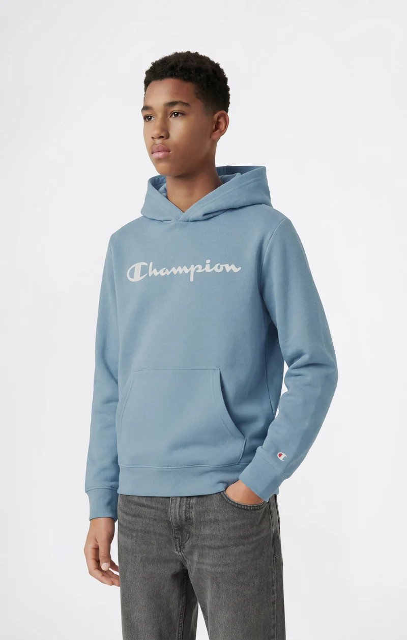Boys' Fleece Hoodie Sweatshirt Script Logo