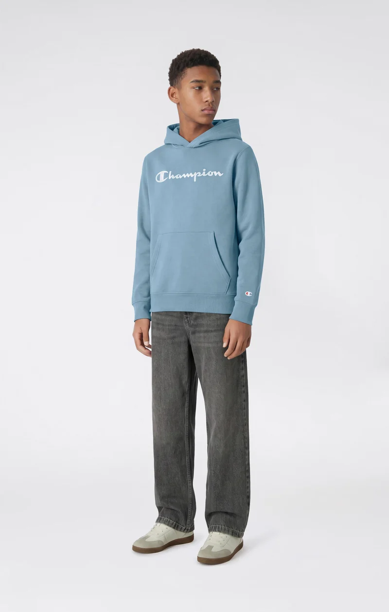 Boys' Fleece Hoodie Sweatshirt Script Logo