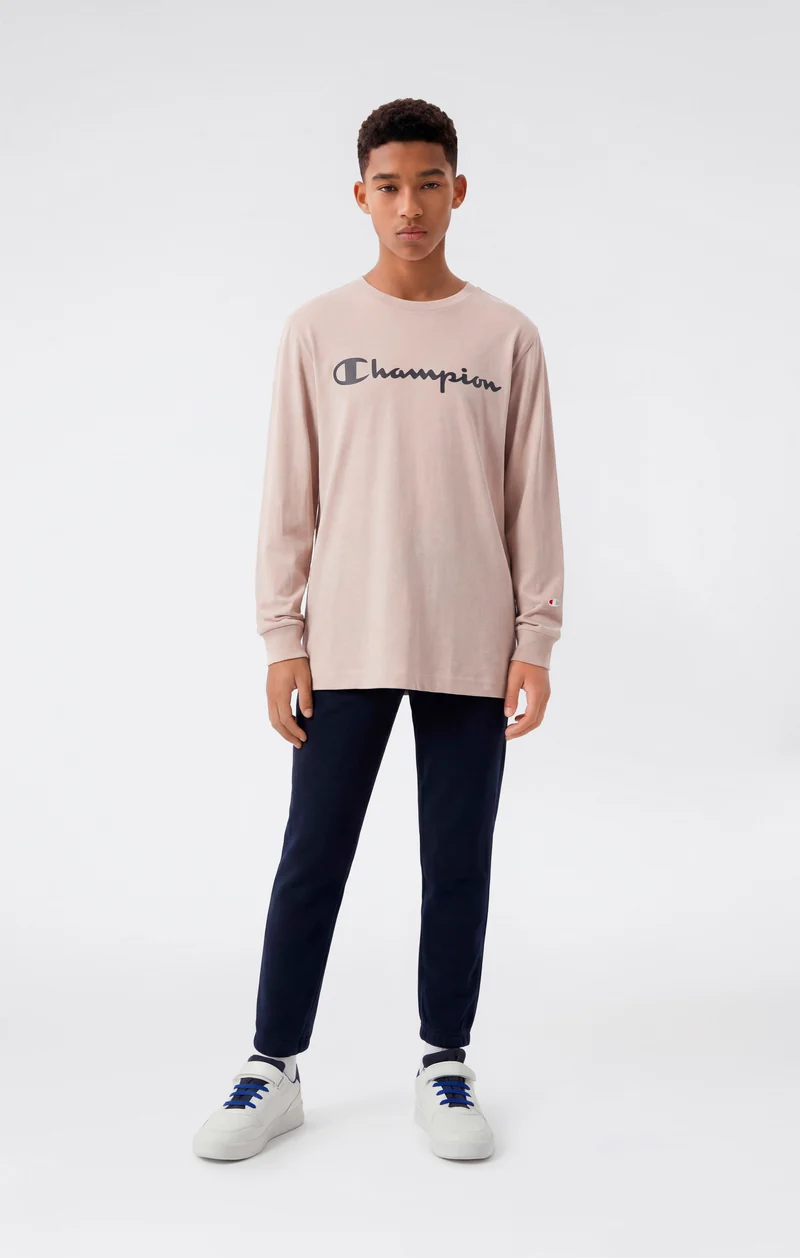 Boys' Long Sleeve T-Shirt Script Logo