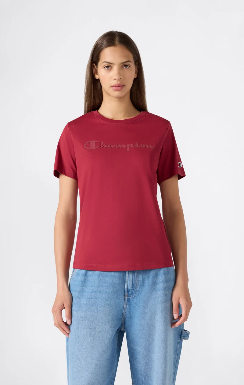 Women’s Slim Cotton T-Shirt with Maxi Logo