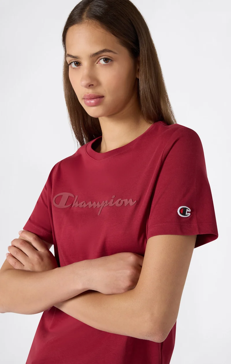Women’s Slim Cotton T-Shirt with Maxi Logo