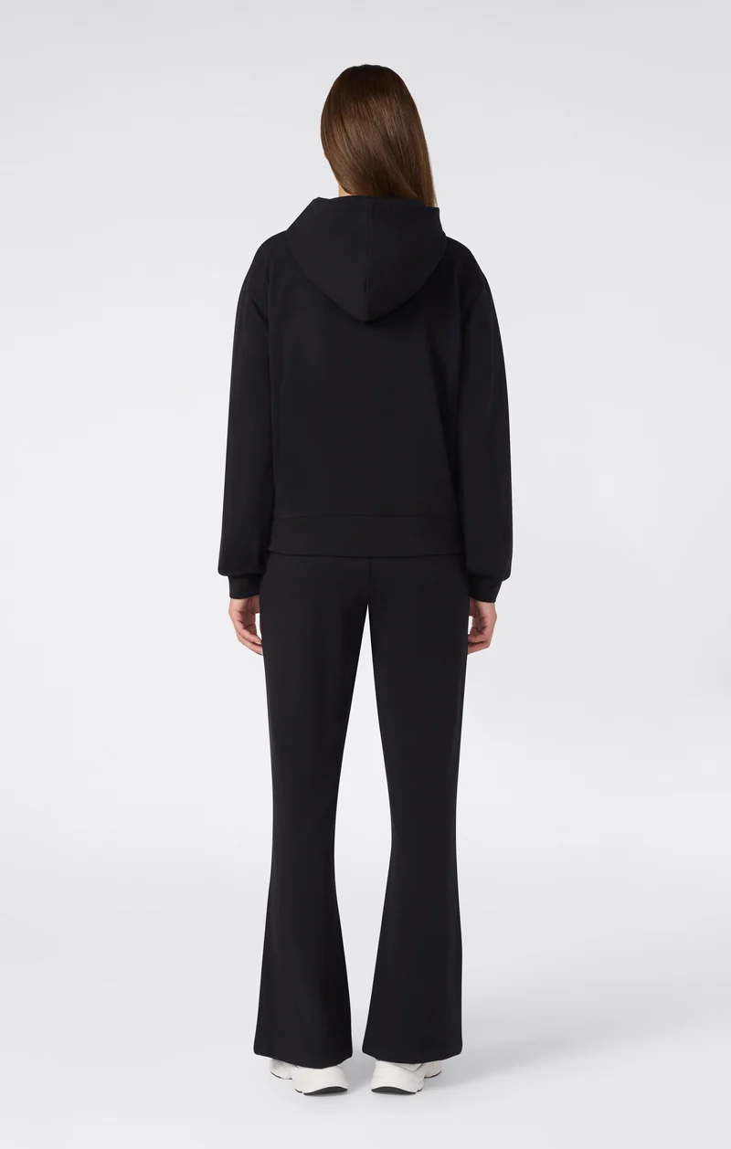 Women's Full-Zip Tracksuit with Hood, Flared Trousers and Brushed Inside