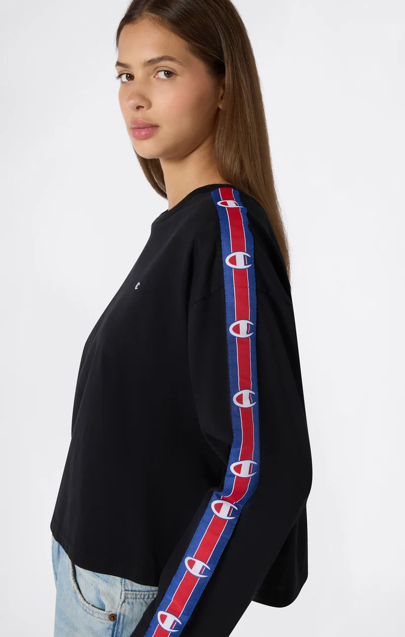 Women’s Heavyweight Long Sleeve T-Shirt with Logo Tape