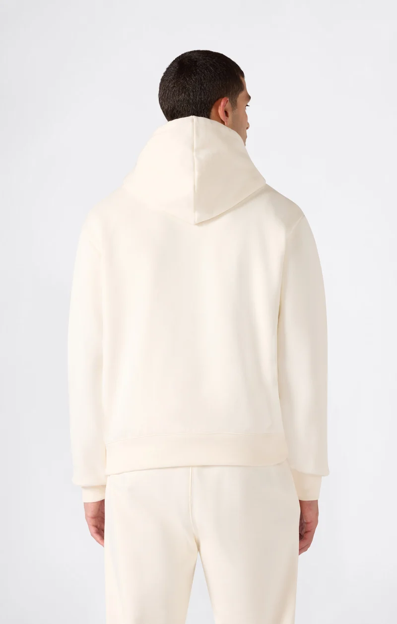 Men’s Hooded Sweatshirt with Maxi Logo and Brushed Interior