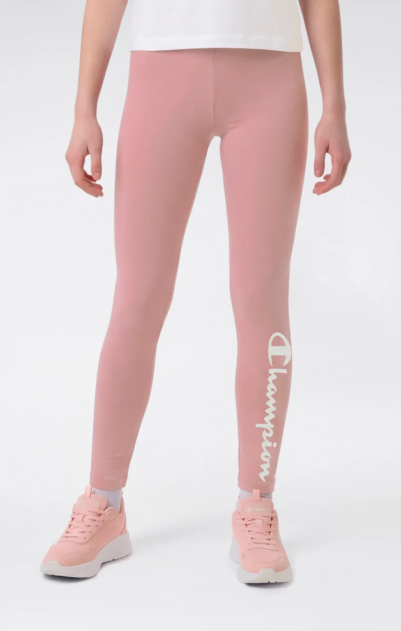 Girls' Fleece Leggings Script Logo