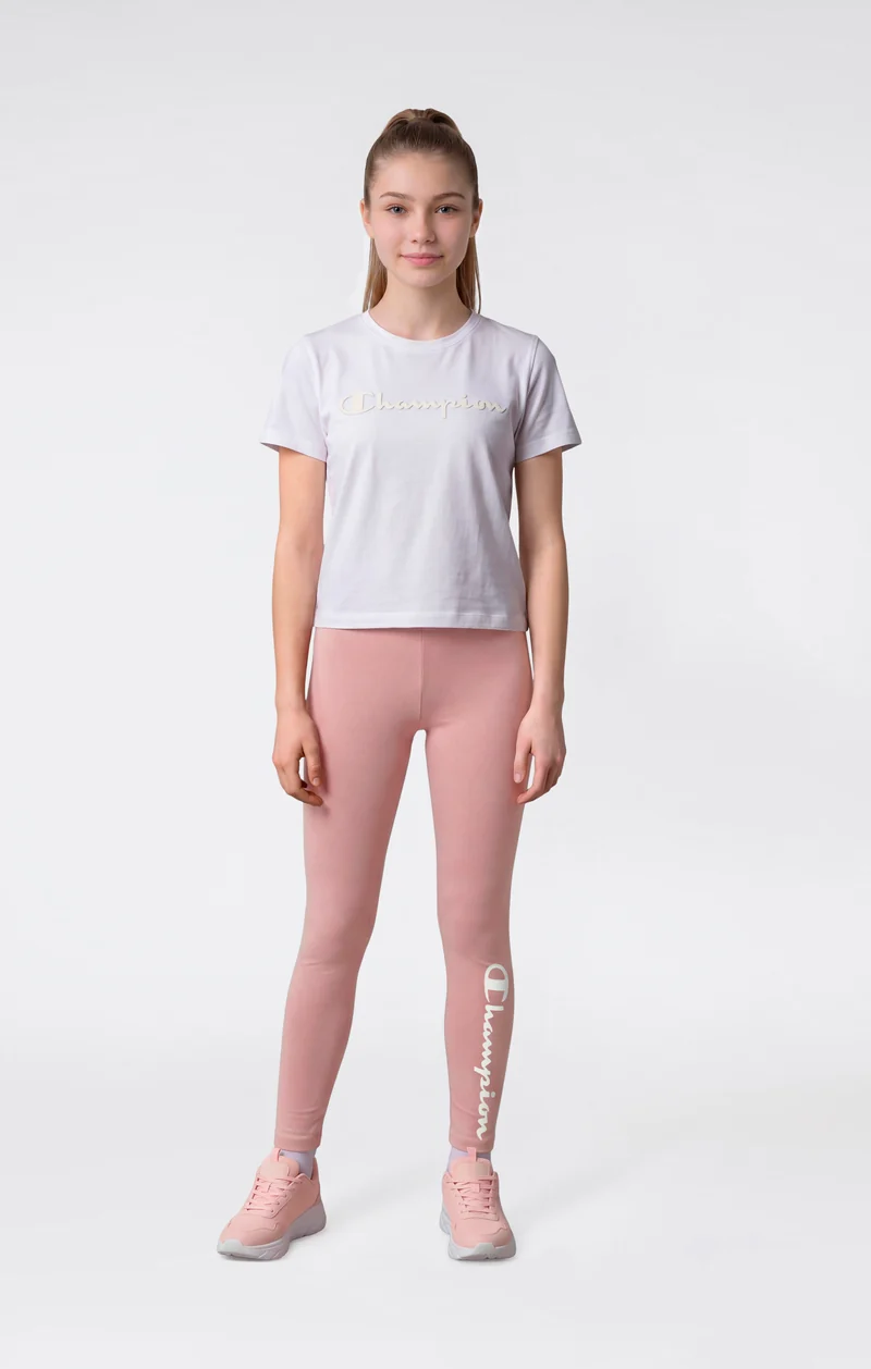 Girls' Fleece Leggings Script Logo