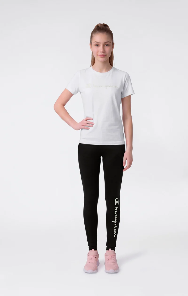 Girls' Fleece Leggings Script Logo