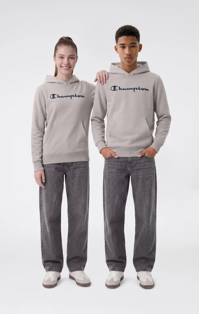 Boys' Fleece Hoodie Sweatshirt Script Logo