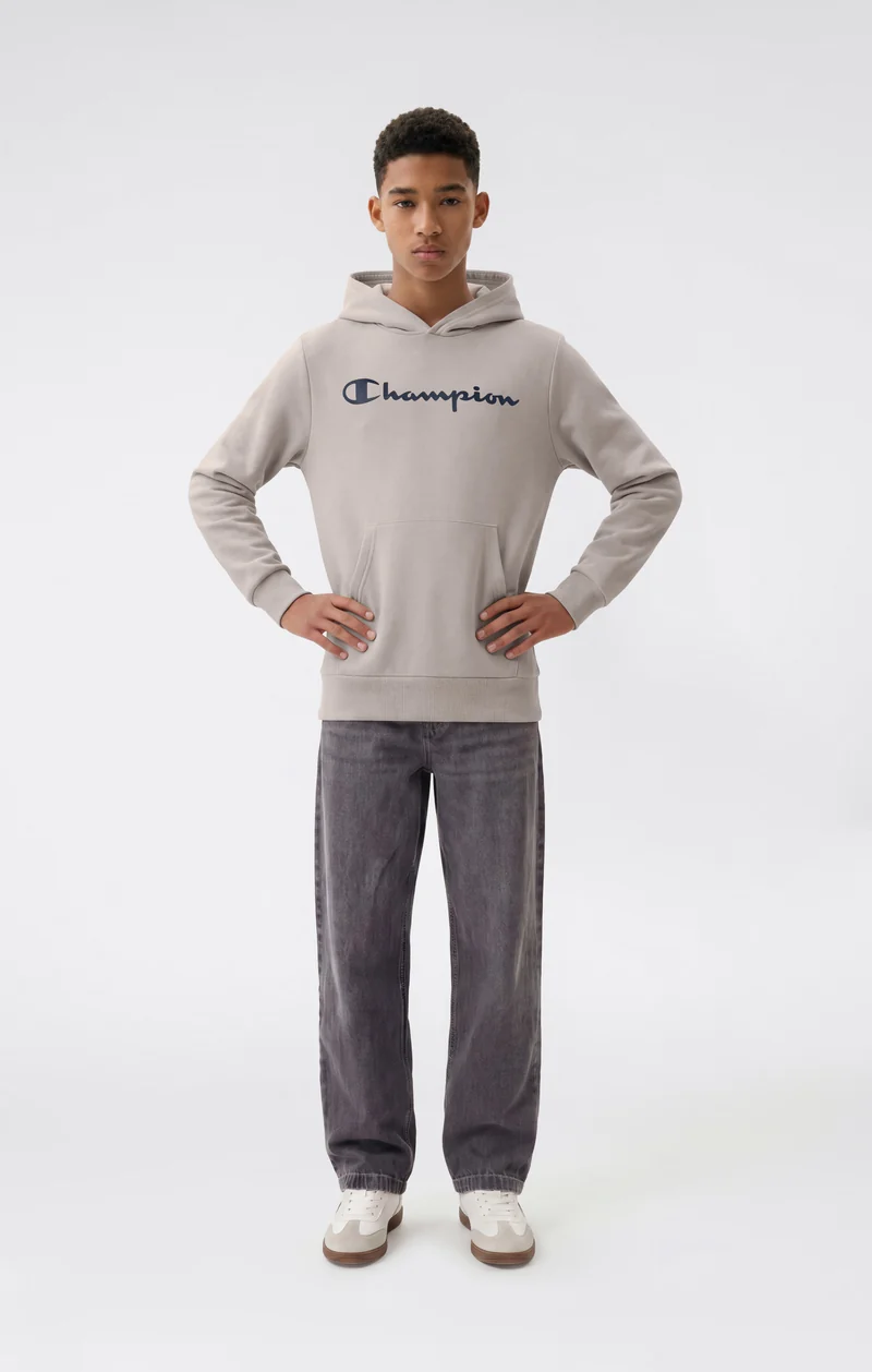Boys' Fleece Hoodie Sweatshirt Script Logo