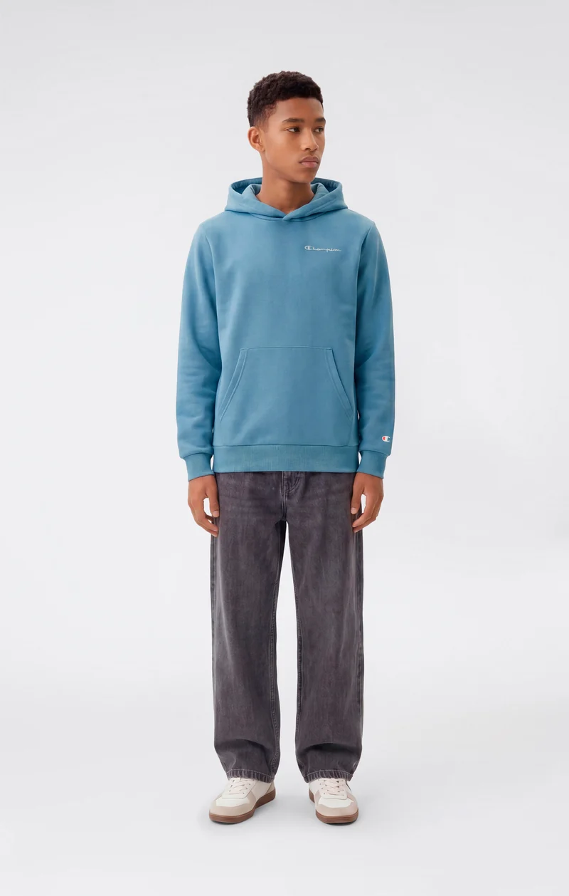 Boys’ Fleece Hoodie with Small Embroidered Logo Icons