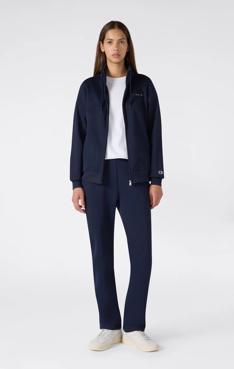 Women's Full-Zip Tracksuit with High Neck and Brushed Inside
