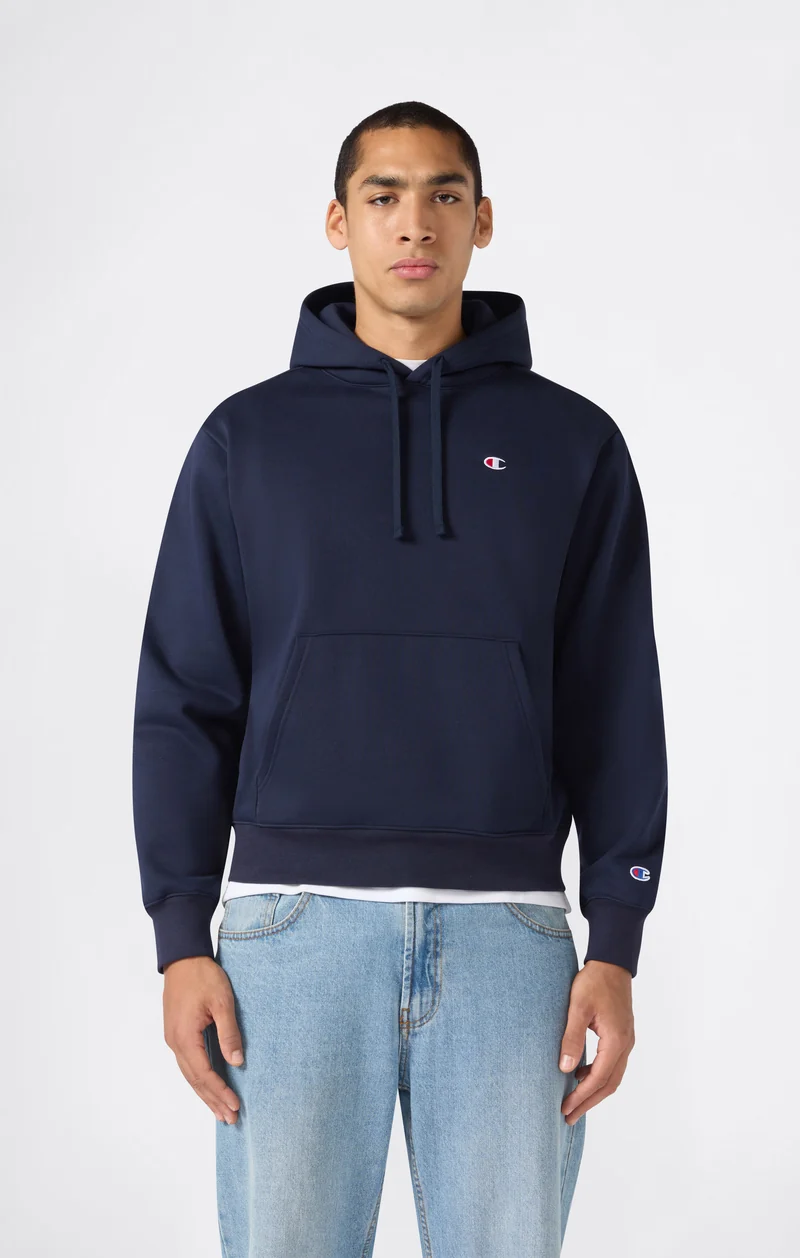 Men’s Hooded Sweatshirt with C Logo and Brushed Interior