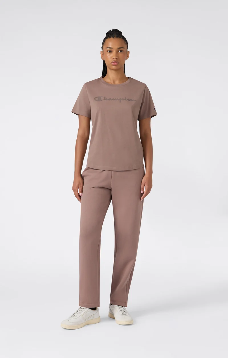 Women’s Slim Cotton T-Shirt with Maxi Logo