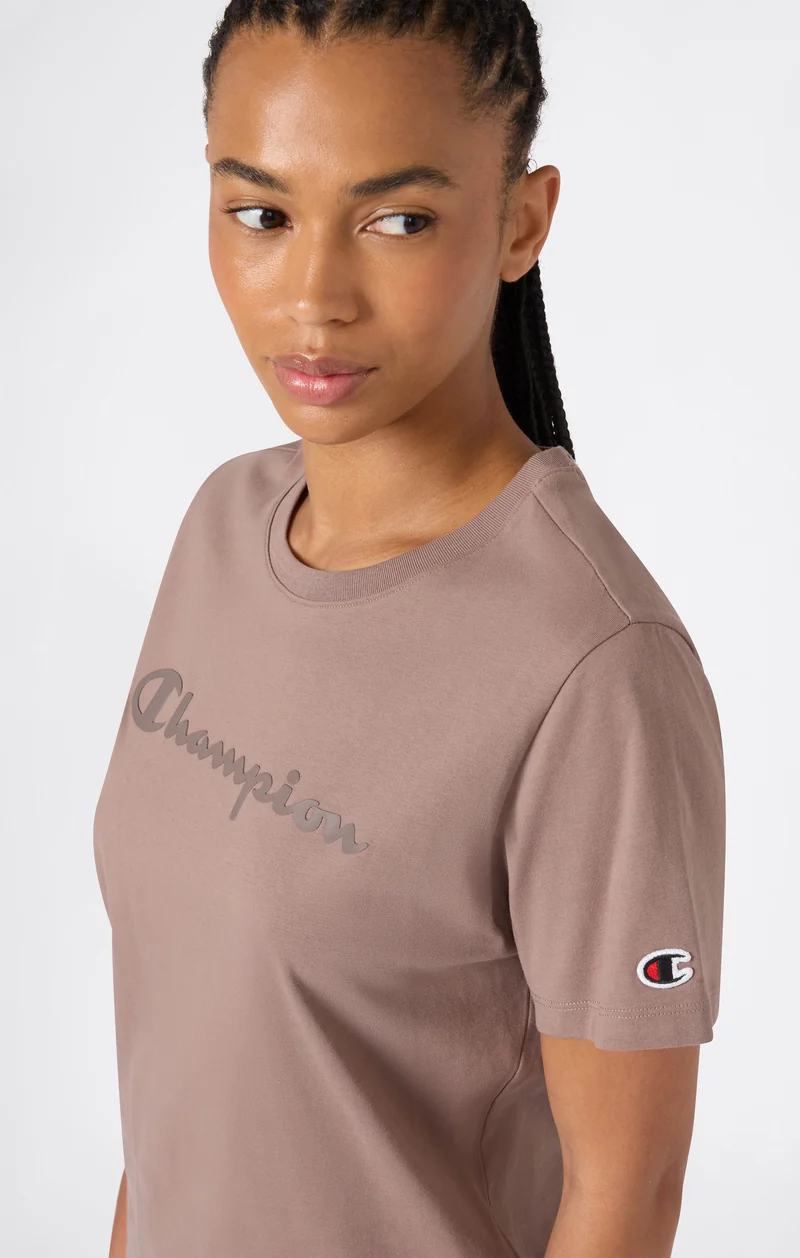 Women’s Slim Cotton T-Shirt with Maxi Logo