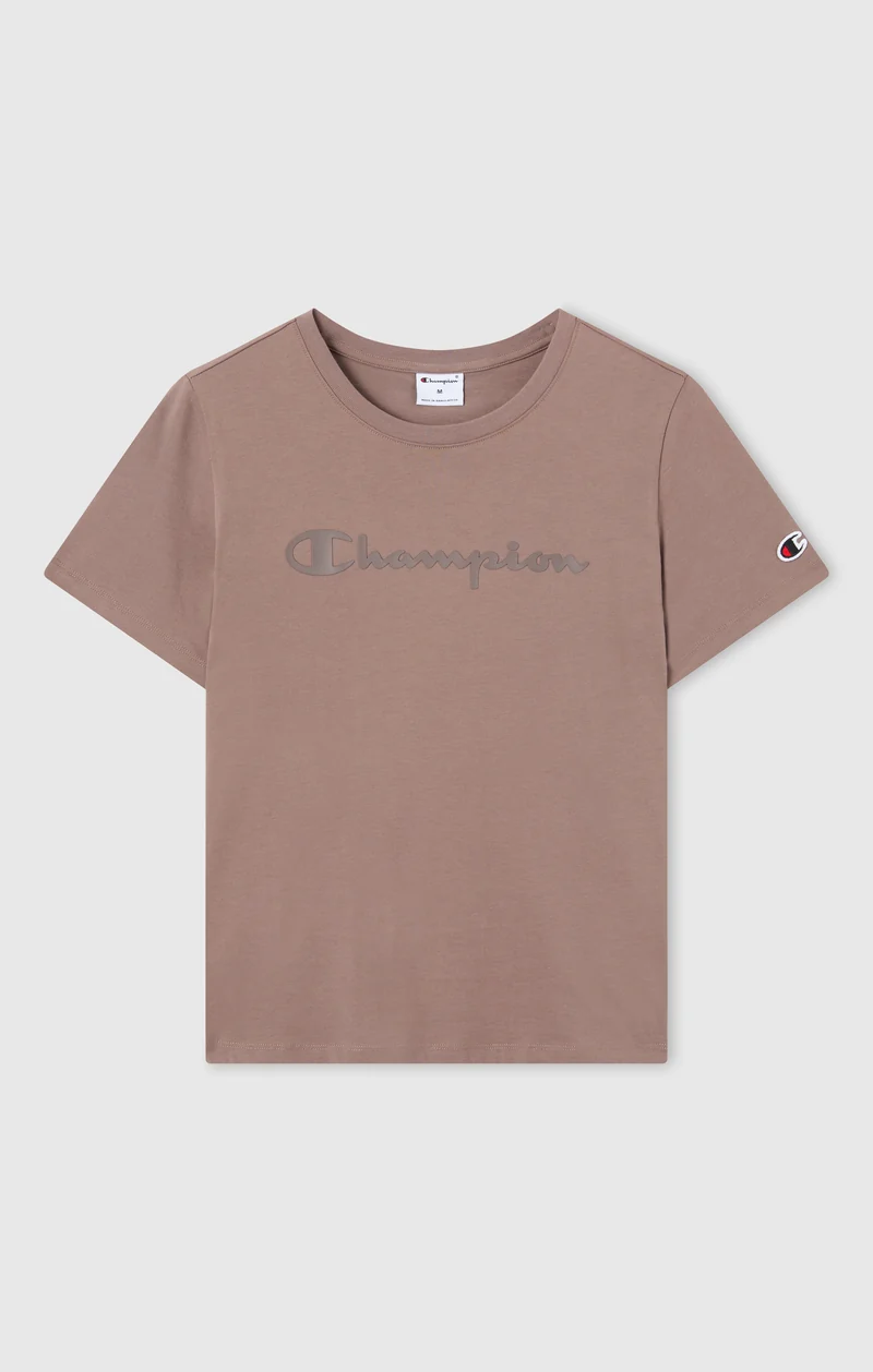 Women’s Slim Cotton T-Shirt with Maxi Logo