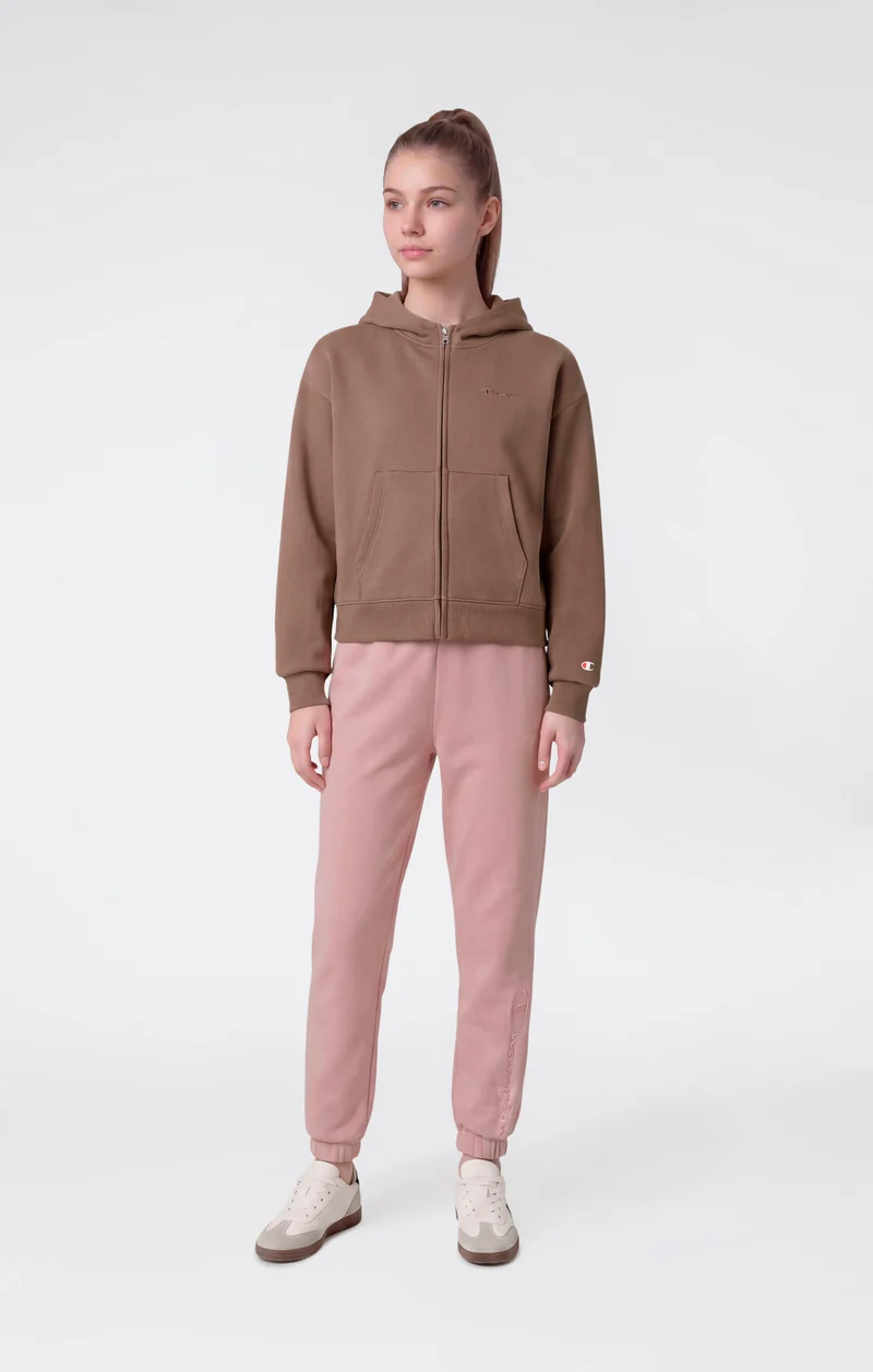 Girls’ Full-Zip Hooded Sweatshirt with Brushed Interior