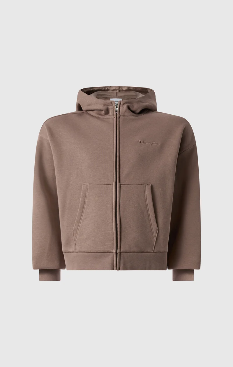 Girls’ Full-Zip Hooded Sweatshirt with Brushed Interior