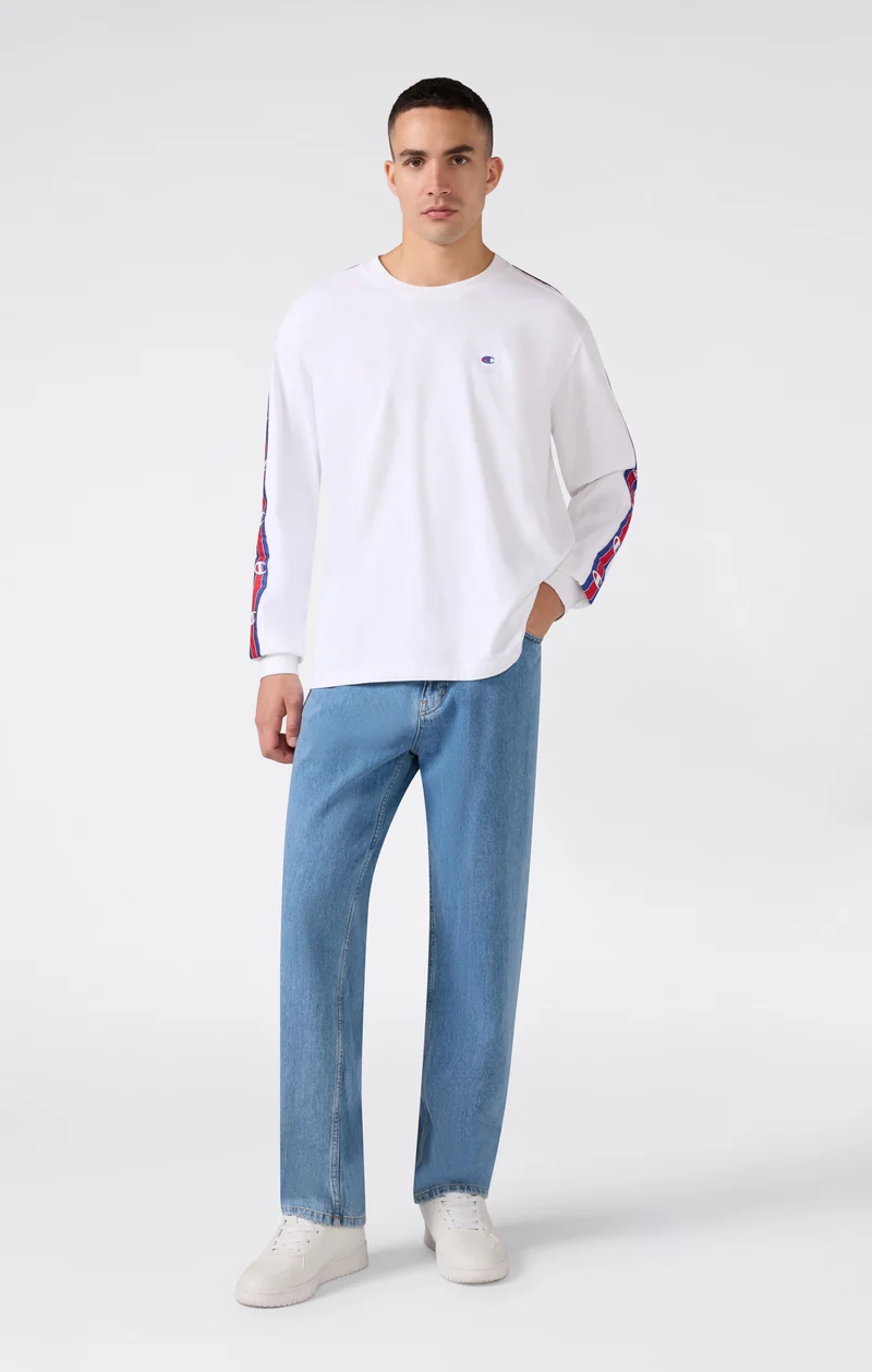 Men’s Heavyweight Long Sleeve T-Shirt with Logo Tape