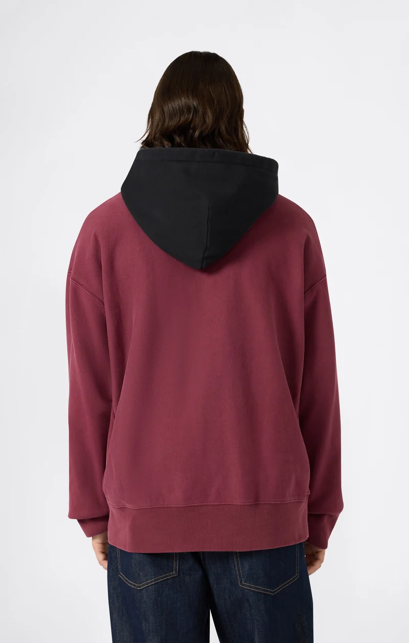 Men’s Reverse Weave Sweatshirt with Applied Hood and Brushed Interior
