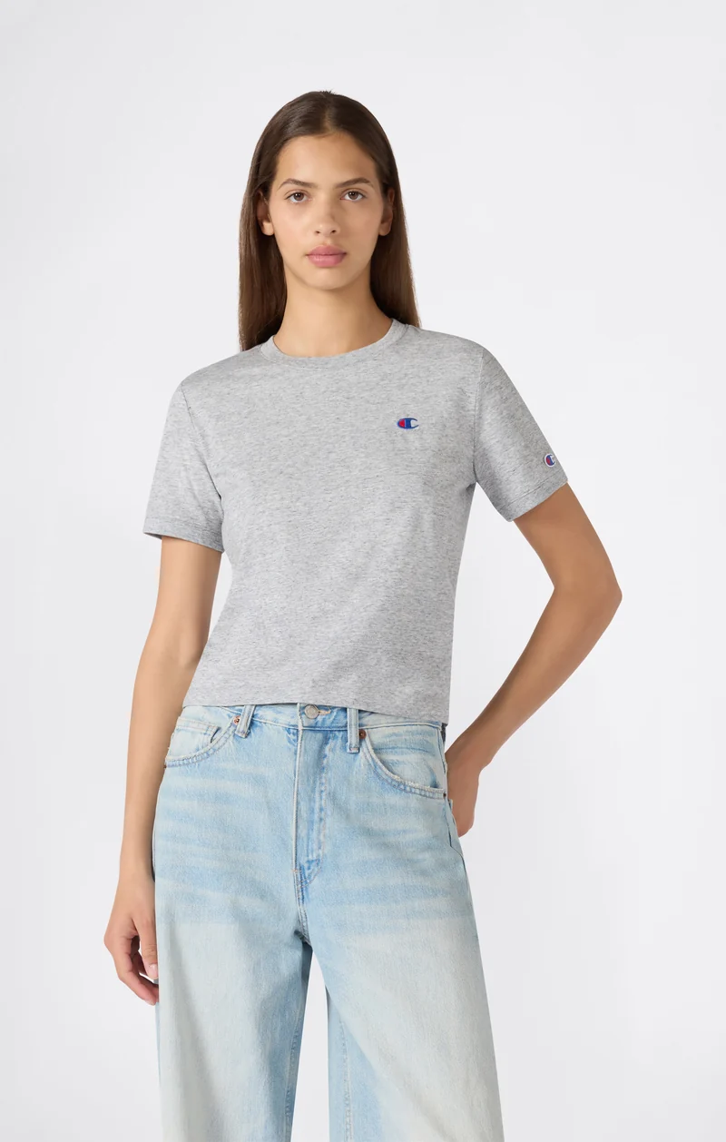 Women’s Stretch Jersey Crop T-Shirt with C Logo