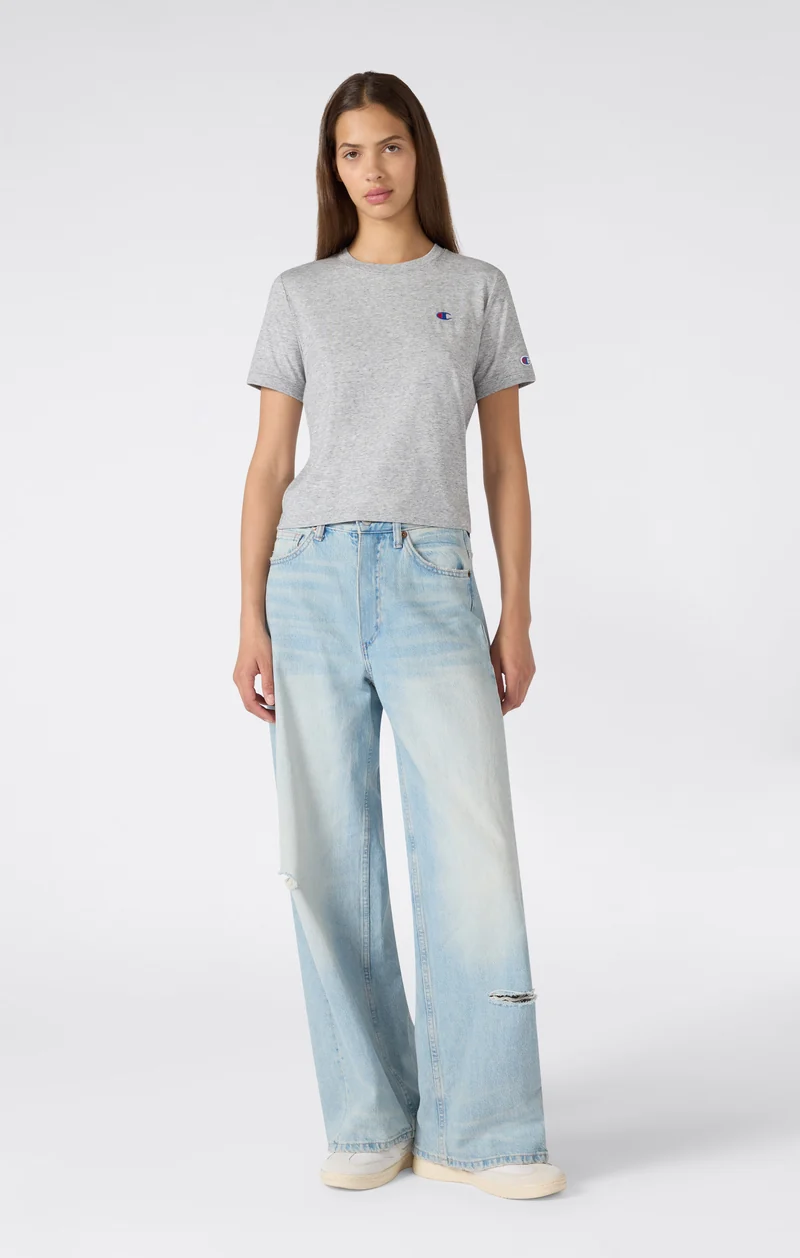 Women’s Stretch Jersey Crop T-Shirt with C Logo