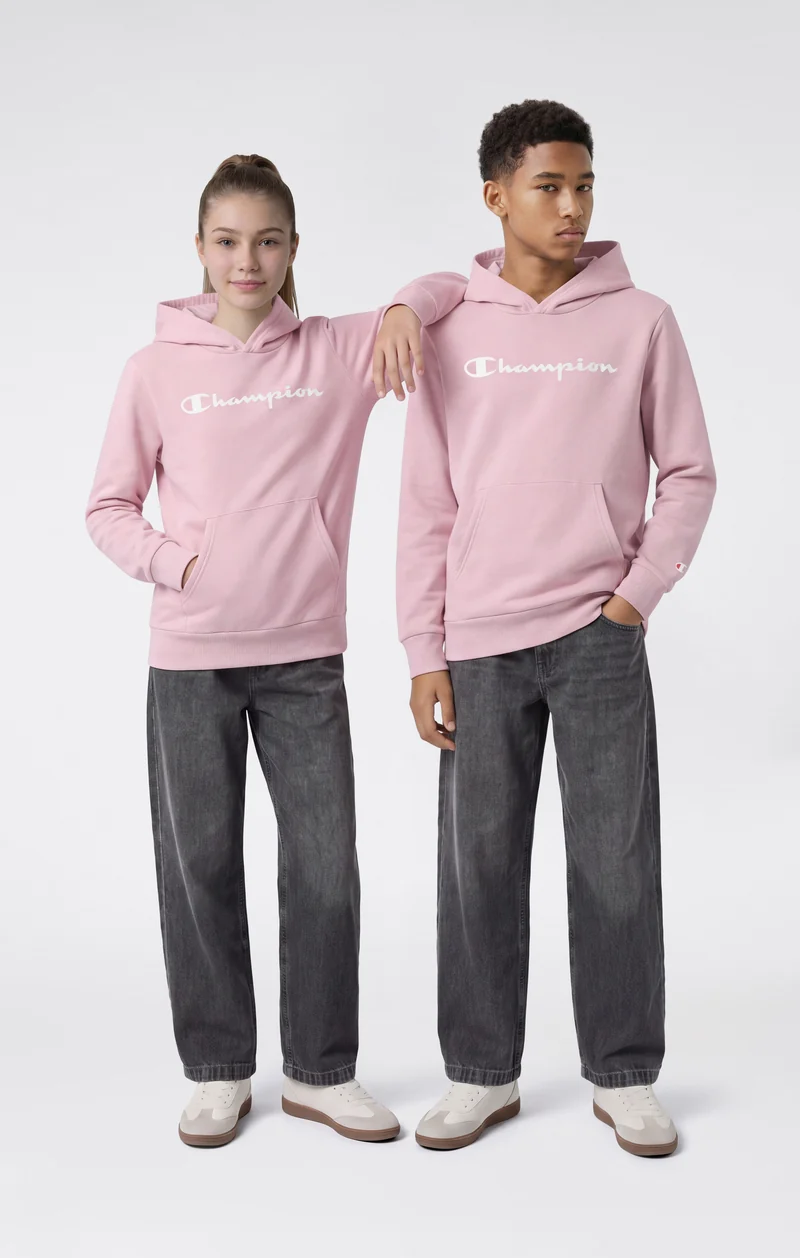 Boys' Fleece Hoodie Sweatshirt Script Logo