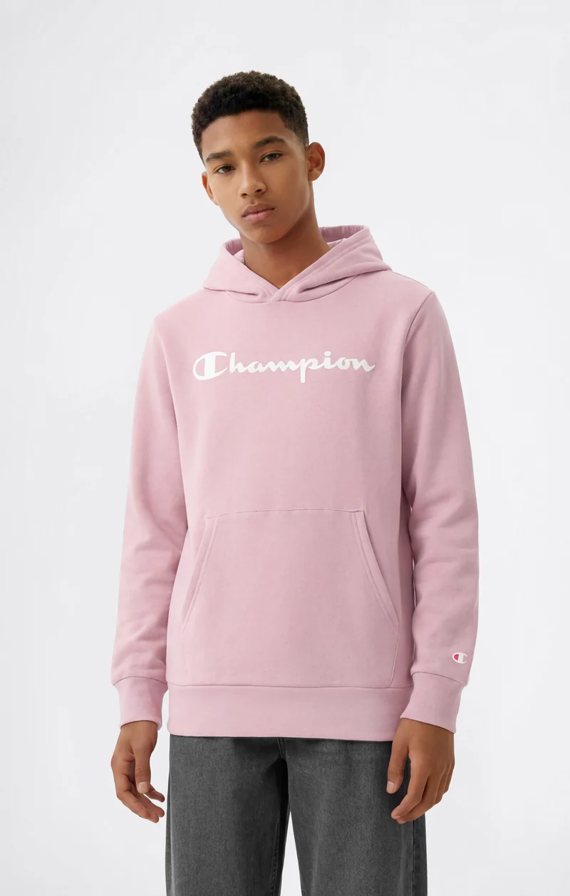 Boys' Fleece Hoodie Sweatshirt Script Logo
