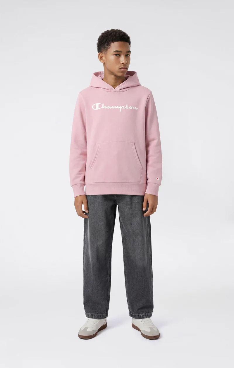 Boys' Fleece Hoodie Sweatshirt Script Logo