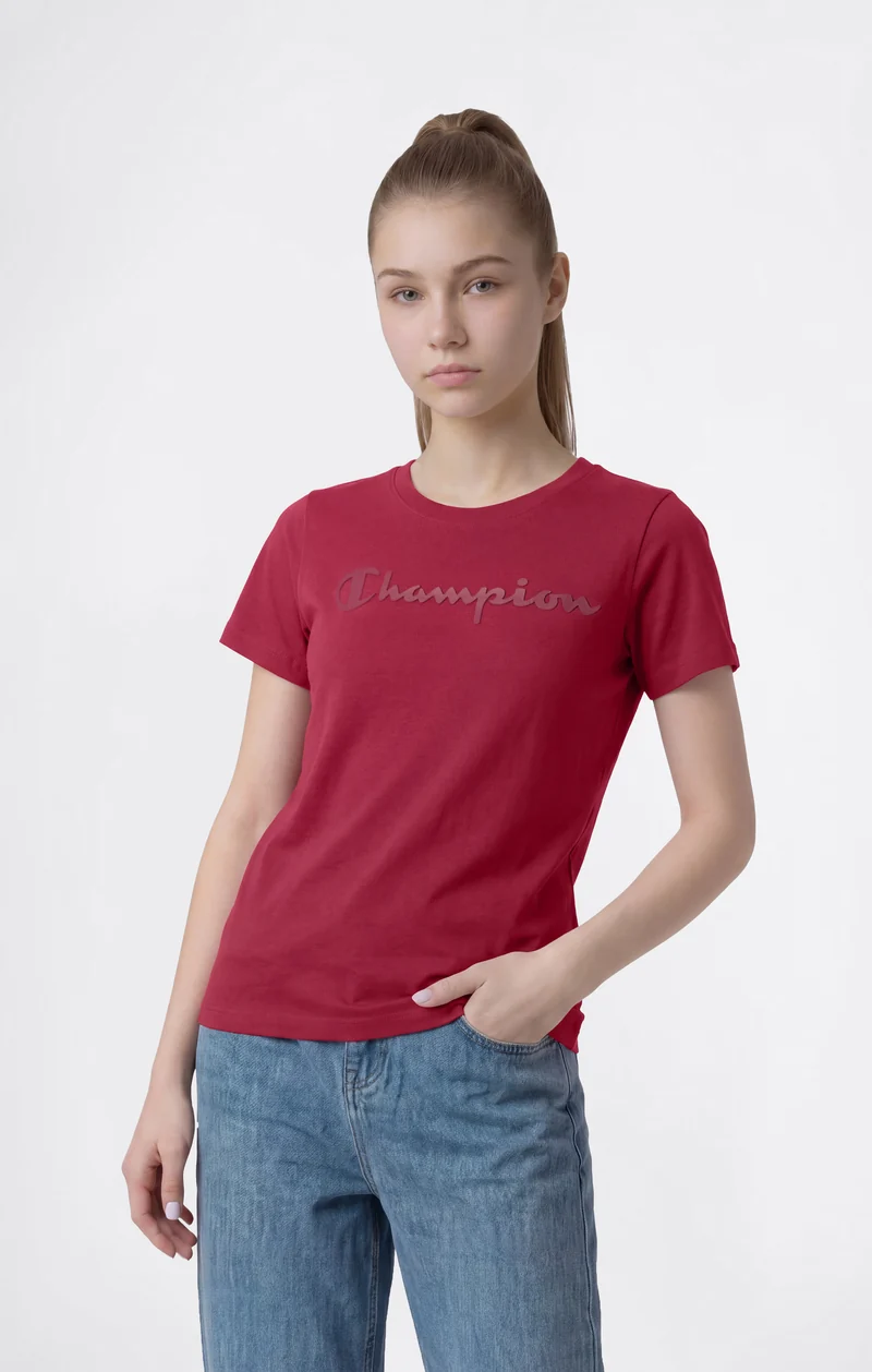 Girls’ Cotton T-Shirt with Maxi Logo