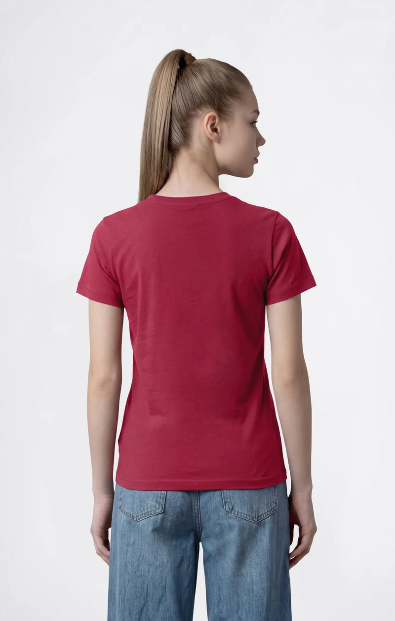 Girls’ Cotton T-Shirt with Maxi Logo