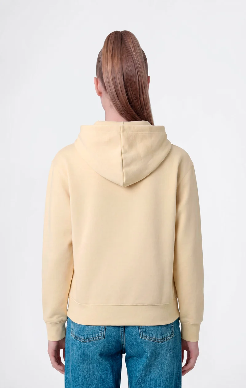 Girls’ Hooded Sweatshirt with Maxi Logo and Brushed Interior
