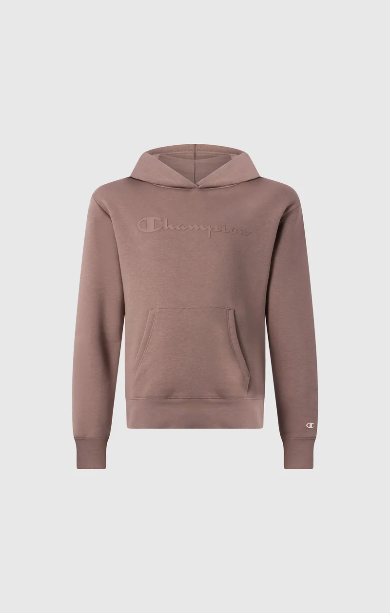 Girls’ Hooded Sweatshirt with Maxi Logo and Brushed Interior
